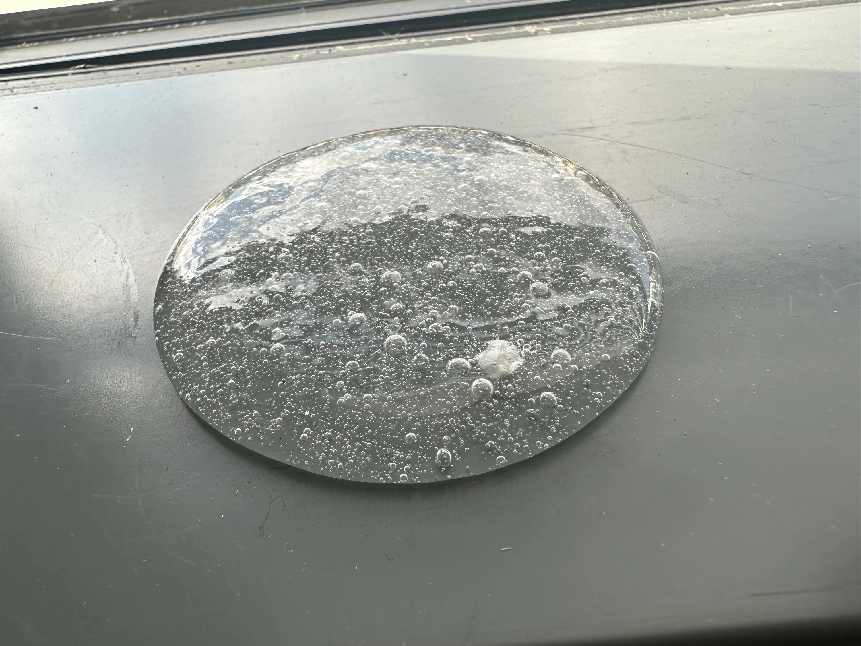Gel formed after contact with the gelation activator