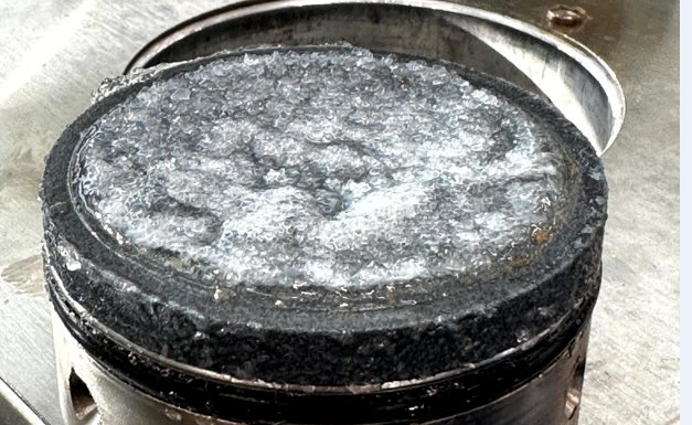 Gel in test cell after 700 psi
